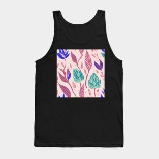 pink pastel tulip pattern Tank Top